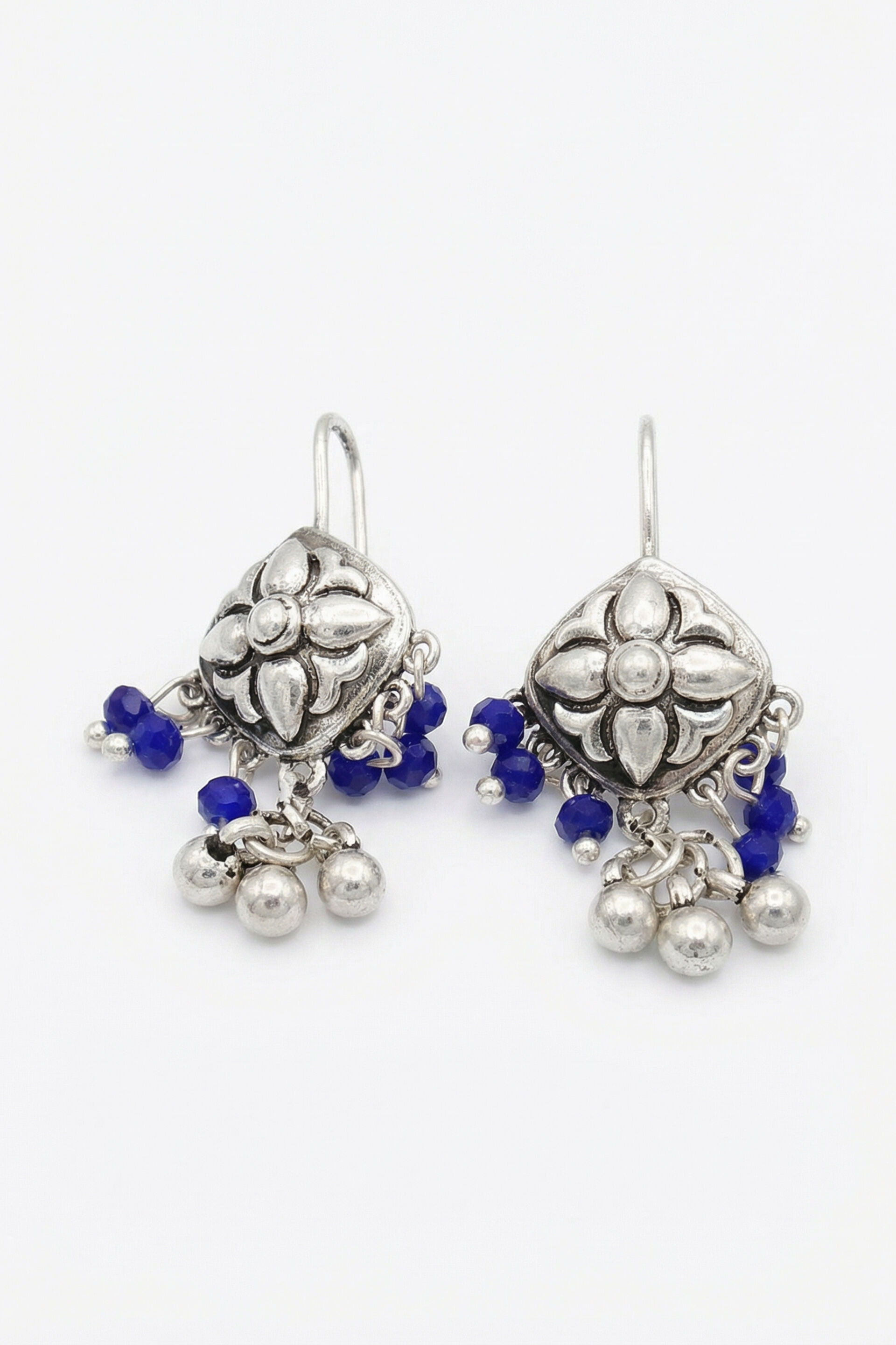 Inkfall Silver Dangler Earrings, , image 2